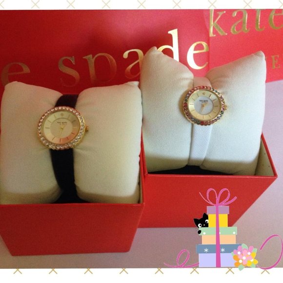 Kate Spade New York 1YRU0743 Womens Cornelia Black Leather Strap Watch